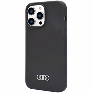 Audi Silikoninen Suojakuori iPhone 14 Pro Max 6.7 musta/musta kova kuori AU-LSRIP14PM-Q3/D1-BK