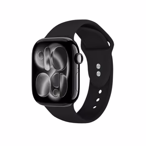 Crong Liquid ranneke Apple Watch 38 / 40 / 41 / 42 mm -kellolle, musta