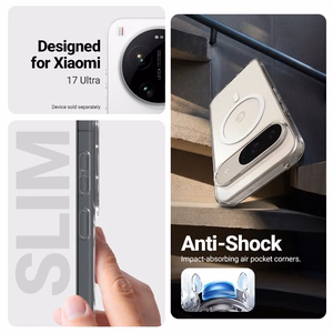 Crong Hybrid Clear Magnetic MagSafe case for Xiaomi 17 Ultra, clear