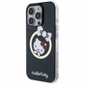Hello Kitty IML Fun Bow Magsafe iPhone 16 Pro:lle Suojakuori - Musta