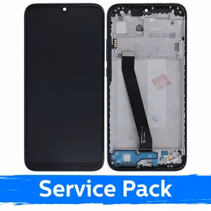 LCD-näyttö yhteensopiva Xiaomi Redmi 7:n kanssa kehyksellä / Eclipse Black / (Service Pack)