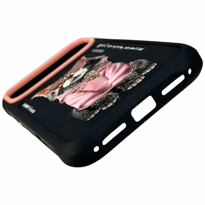 Nimmy Glasses Cool Cat Suojakuori iPhone 17 Pro:lle - Musta