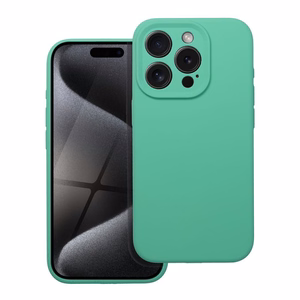 Silikoninen suojakuori iPhone 16 PLUS:lle 2mm minttu