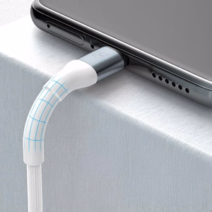 3mk Hyper Cable N-SERIES USB-A / USB-C 1m 9V/2A 18W - valkoinen