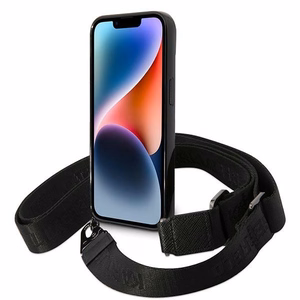 Karl Lagerfeld KLHCP14SSTSTP iPhone 14 6.1 vaaleanpunainen kovakuori Color Stripes Strap
