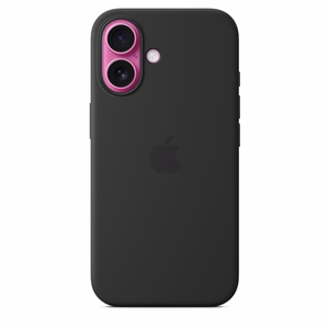 Apple Silicone Case - silikonisuojakuori MagSafe:lla iPhone 16:lle (musta)