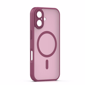 Mag Matt Suojakuori iPhone 16 6,1" viininpunainen kamerasuoja