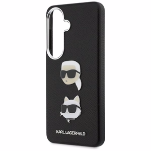 Karl Lagerfeld Saffiano Double Heads Metal Case for Samsung Galaxy S26+ - Black