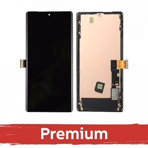 Musta OEM Google Pixel 6 Pro -näyttö kehyksellä