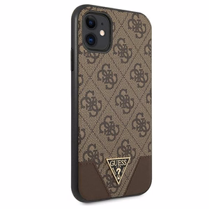 Guess 4G Triangle Collection suojakuori iPhone 11 6.1" / Xr 6.1":lle - ruskea