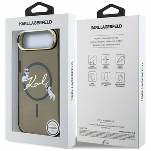 Karl Lagerfeld IML Choupettes Karl Script Logo MagSafe iPhone Air Case - Black