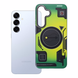 Suojakuori Samsung S25 PLUS:lle Forcell F-Protect Levels Dual Layer 4D MagSafe-yhteensopiva Military Drop-Test cyber green
