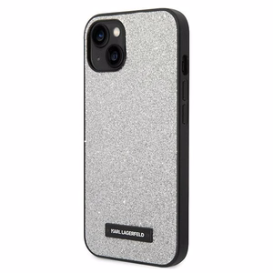 Karl Lagerfeld KLHCP14MG2ELS iPhone 14 Plus 6.7 "kovakotelo hopea / hopea Glitter Plaque Logo