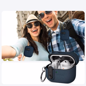 Tech-Protect Slim Hook Suojakuori Samsung Galaxy Buds 3 / 3 FE / 3 Pro:lle - Laivastonsininen