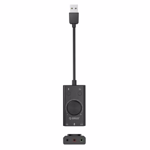 Orico SC2 External Multifunction Sound Card with USB-A - Black