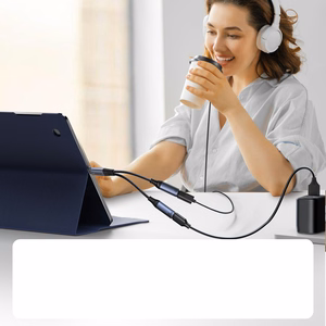 Joyroom SY-C03 USB-C - 2x USB-C 2in1 DAC sovitin - musta