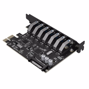 Orico PVU3 PCIe-laajennuskortti 7 USB 3.0 -liitännällä pöytätietokoneisiin – musta