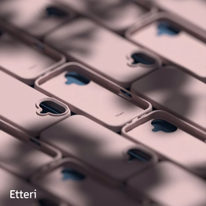 Etteri Silicone case for iPhone 16 Plus 6,7" light pink