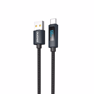 Dudao L7T USB-A - USB-C 66W kaapeli LED-näytöllä 1m - Musta