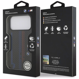 BMW M Kevlar Lines & Logo MagSafe Suojakuori iPhone 17 Pro Maxille - musta