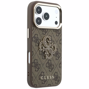 Suojakuori laitteelle iPhone 18 Pro / 17 Pro: (Big Resin Logo 4G), väri: ruskea