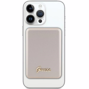 Guess MagSafe Metal Script Logo induktiovirtapankki 15W 5000mAh - kultainen