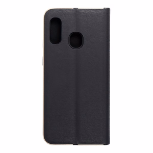 Flip case for Samsung A20e Luna Book Gold black