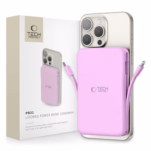 Tech-Protect PB31 MagSafe 10000mAH Power Bank - violetti