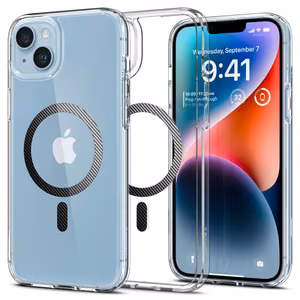 Spigen Ultra Hybrid Mag -kotelo MagSafella iPhone 14 Plus -puhelimelle - kirkkaanharmaa