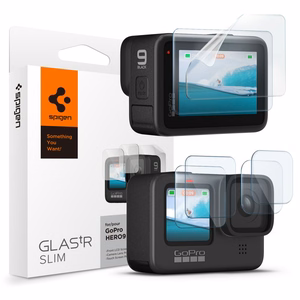 Spigen Glass.tR Slim karkaistu lasi + kalvo 2 kpl GoPro Hero 9 / 10 / 11 / 12 -laitteelle - läpinäkyvä
