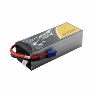Tattu 8000 mAh 22,2 V 25C 6S1P Lipo-akku, jossa on EC5-liitin