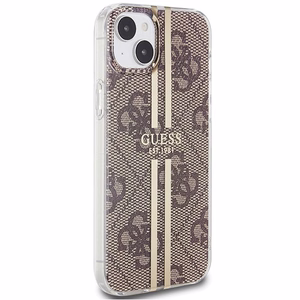 Guess suojakuori iPhone 15 Plus 6,7 GUHCP15MH4PSEGW ruskea HC IML 4G GOLD STRIPE