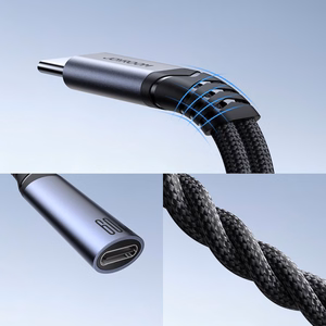 Joyroom SY-C02 2in1 DAC-sovitin USB-C - USB-C / 3,5 mm minijack - musta