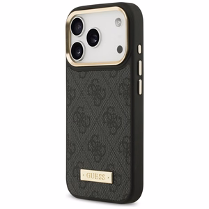 Guess 4G Logo Plate MagSafe suojakuori iPhone 17 Pro - musta