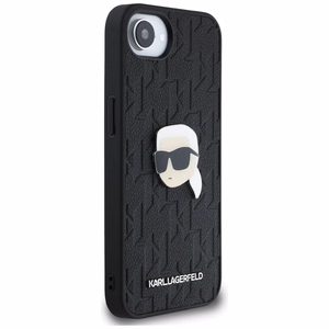 Karl Lagerfeld Monogram Karl Head Pin Alkuperäinen Pussi iPhone 17e/16e:lle - Musta