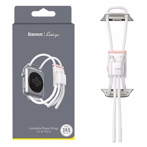 Band Baseus "Lets go" for Apple Watch Series 42 / 44mm White/Pink
