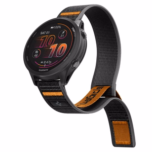 Spigen Athlex Airna Garmin Quick Release 22 mm -ranneke, musta ja oranssi