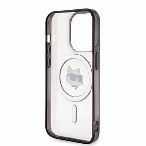 Karl Lagerfeld IML Choupette Head MagSafe Suojakuori iPhone 15 Pro:lle - läpinäkyvä