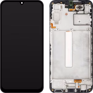 LCD-näyttö Samsung A256 A25 5G kosketusnäytöllä ja kehyksellä alkuperäinen musta (service pack)