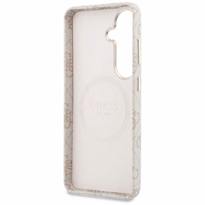 Guess 4G Triangle Logo suojakuori laitteelle Samsung Galaxy S26, MagSafe-yhteensopiva, vaaleanpunainen