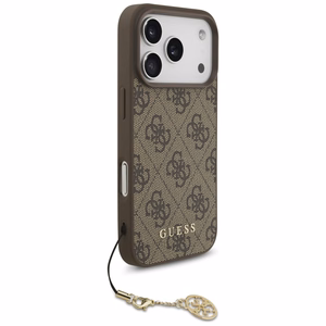 Guess 4G Charms Collection MagSafe Suojakuori iPhone 17 Prolle - ruskea