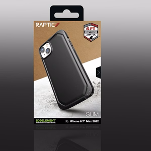 Raptic X-Doria Slim Case iPhone 14 Plus takakuori musta
