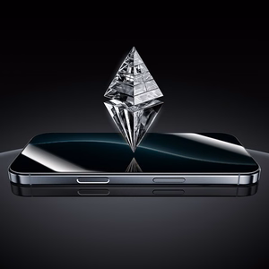 Benks Karkaistu lasi Glass Warrior Privacy iPhone 17/16 Pro:lle musta