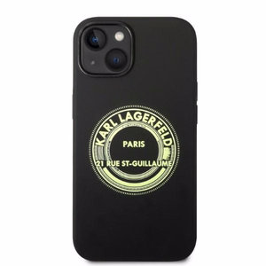 Karl Lagerfeld KLHCP14MSRSGRCK iPhone 14 Plus 6.7 kovakuori musta / musta Silicone RSG