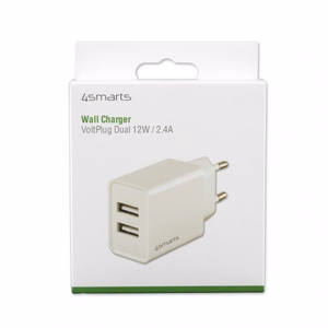 Verkkolaturi (ilman kaapelia) VoltPlug Dual 12W, valkoinen