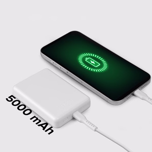 Powerbank SBS TEBB5000MAG1CW 5000 mAh USB-C, MagSafe-yhteensopiva - valkoinen