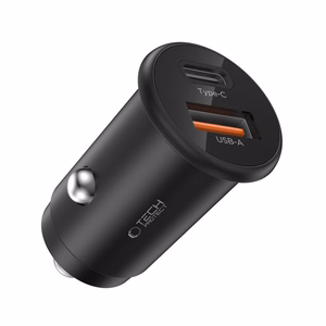 Tech-Protect CC02 35W Autolaturi 2-porttinen USB-C / USB-A - musta