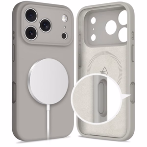 Tech-Protect Silikoninen MagSafe Suojakuori iPhone 17 Pro:lle - harmaa