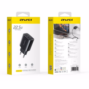 Laturi Awei PD85-EU 22.5W USB-A/USB-C musta