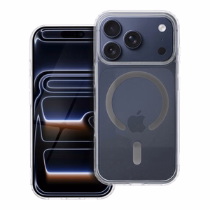 Suojakuori iPhone 17 PRO:lle Drop Glue Colorful Ring Mag Cover MagSafe-yhteensopiva harmaa